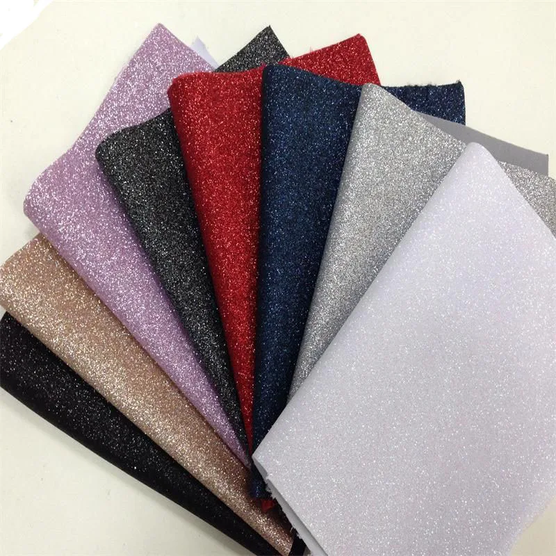 

0.6mm Thickness Elastic Soft Glitter Pu Synthetic Leather Materials
