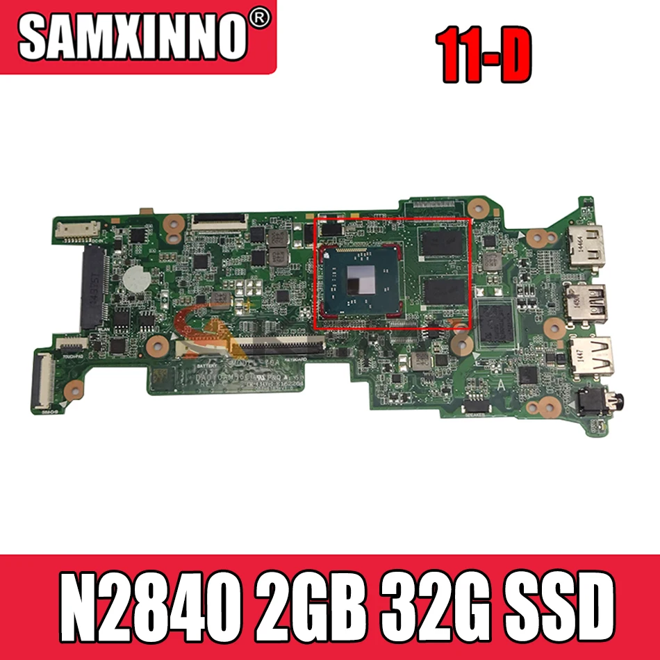 

Материнская плата для HP Stream 11-D 11-D010WM DA0Y0AMB6C0 792897-501 N2840 CPU 2 Гб ram 32 Гб SSD работает хорошо, бесплатная доставка