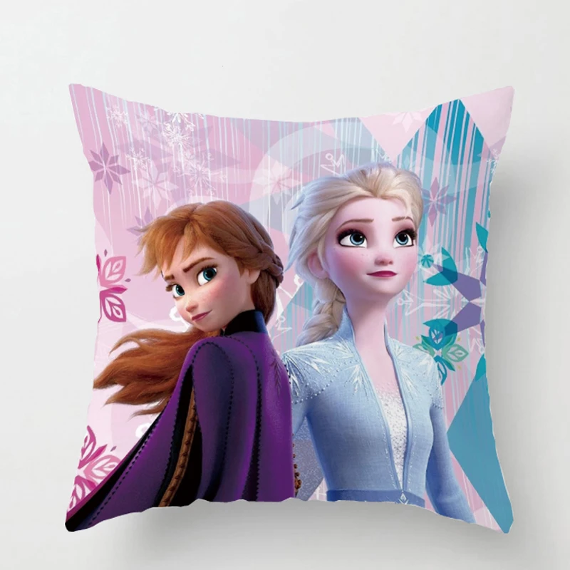 

Disney Cartoon Cushion Cover Frozen Elsa Anna Princess PillowCase Decorative/Nap Room Sofa Baby Children Gift for Girl 40x40cm