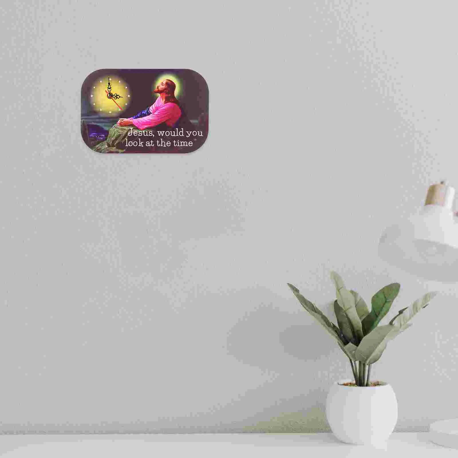 2024 часы с Иисусом украшение для дома исламская стена которую вы выглядеть