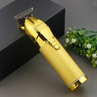 Профессиональный салон Парикмахерские аксессуары золотые электрические машинки USB зарядка Нескользящая ручка для стрижки волос машина для мужчин