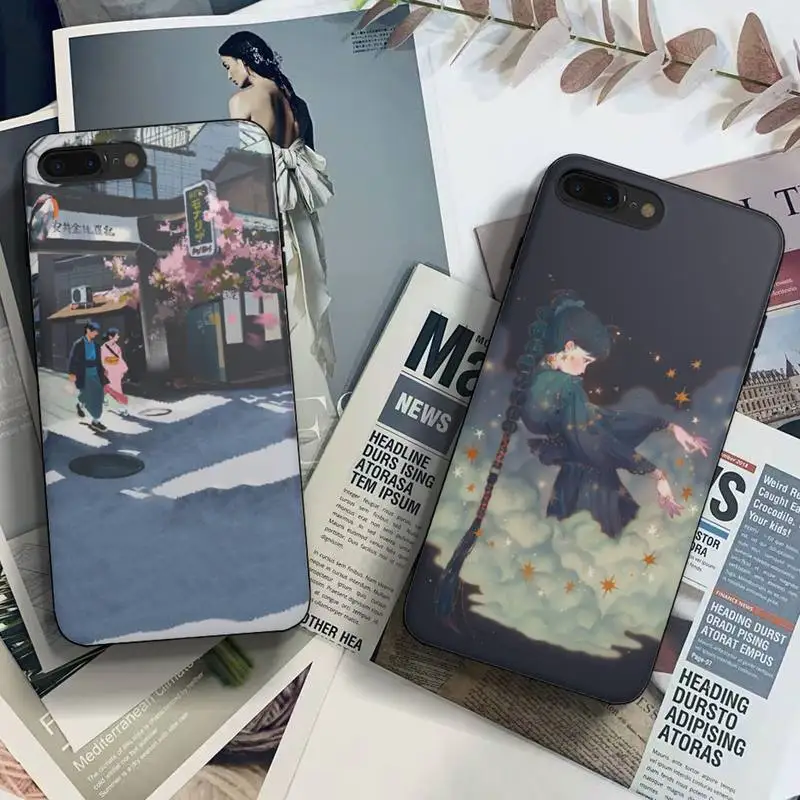 

Illustration Art Phone Case Fundas Shell Cover For Iphone 6 6s 7 8 Plus Xr X Xs 11 12 13 Mini Pro Max