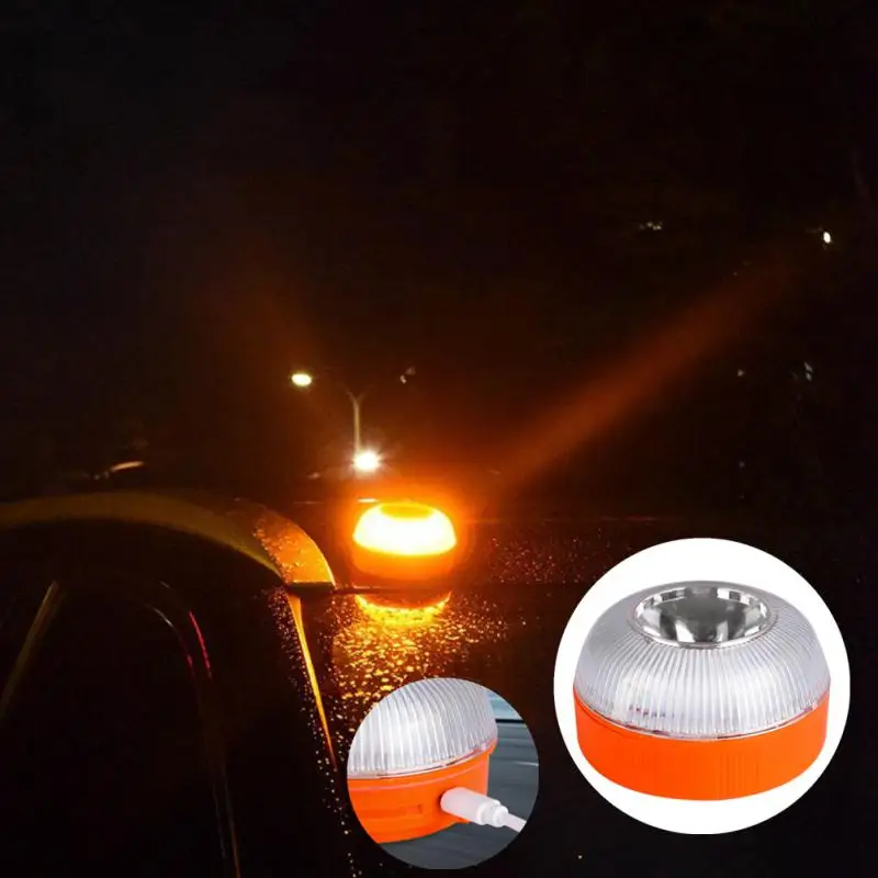 

V16 Led Car Emergency Light Rechargeable Flashing Warning Light Flash Beacon Magnetic Induction Strobe Traffic Waterproof Lamp