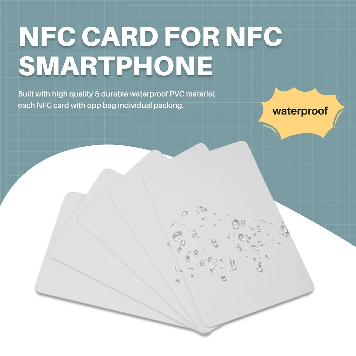Фото N05R 30 шт. для карт NTAG215, бесконтактная NFC-карта, 504 байта, для чтения и записи, ПВХ-карта, портативная №1