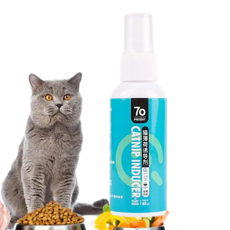 

60ml Cat Catnip Spray Pet Training Toy Organic Natural Healthy Kitten Cat Mint Funny Scratching Toy Drop Shipping