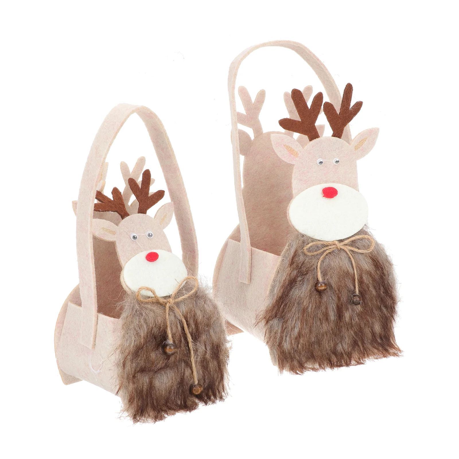 

Christmas Candy Bagbasket Giftstorage Party Holder Plush Treat Reindeer Dessert Containers Favorbaskets Biscuits Chocolate