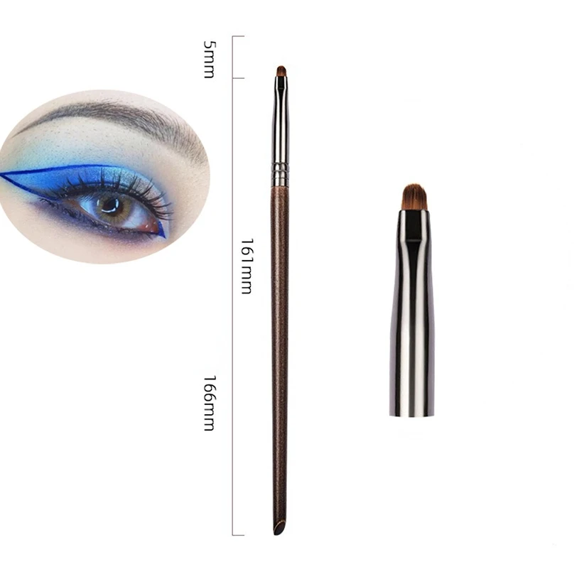 

Прецизионная кисть для подводки для глаз, синтетическая мини-кисть для красивого макияжа, волокнистая щетина, кисти для макияжа высокого качества, 1 шт.