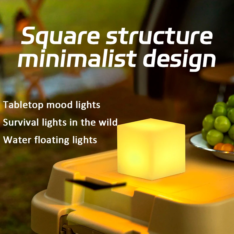 

USB перезаряжаемая задняя подсветка, креативная прикроватная подставка, настольная подставка для кемпинга, яркая квадратная подсветка, внешняя подставка