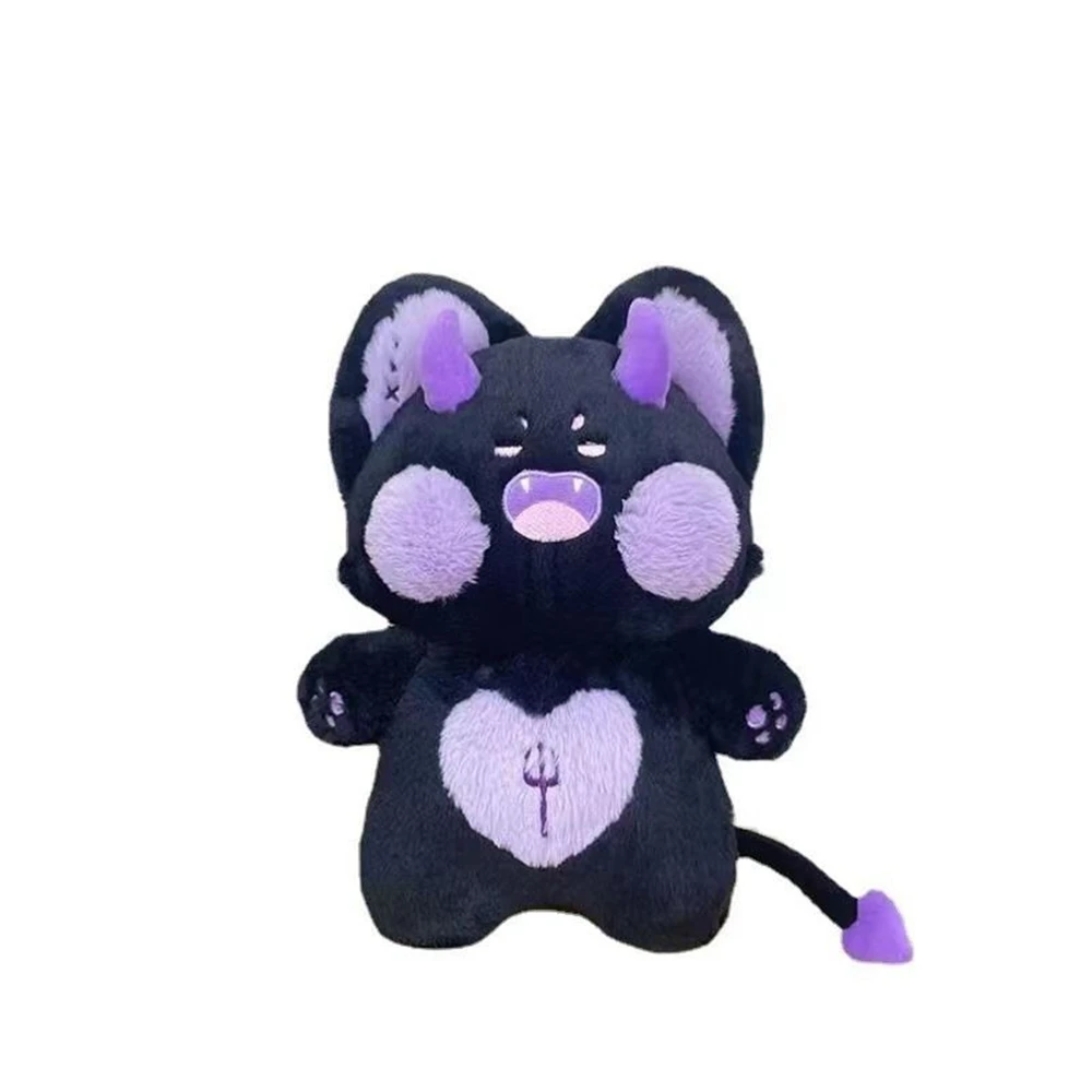 

40CM Demon Dudu Meow Plush Toy Cross Three-Prong Love Hell Angel Devil Hornhorn Wing Doll Dark Doll Children's Gift