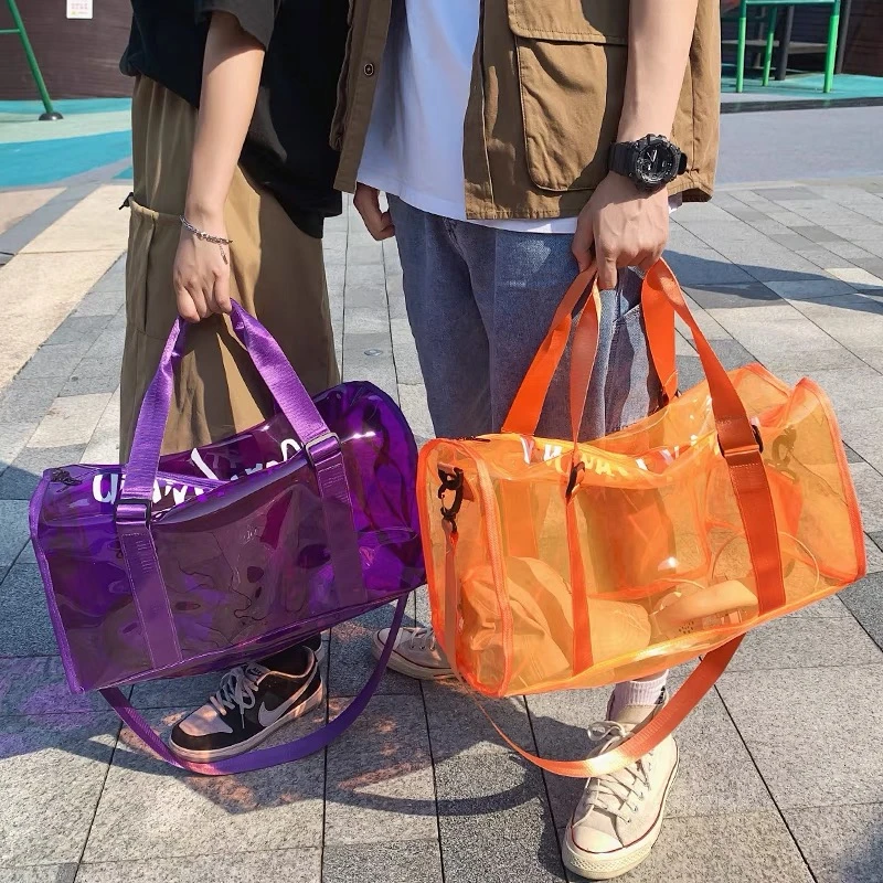 Waterproof Transparent PVC Travel Bag Luxury Designer Shoulder Bag For Women Men Large Capacity Tote Leisure Travel Handbags