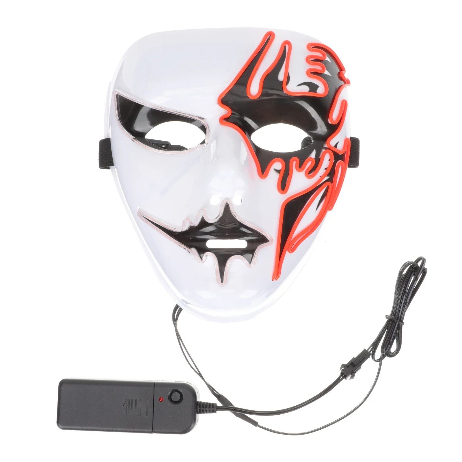 

Masks Halloween Led Party Cosplay Luminous Masquerade Scary Costume Glowing Light Up Glow Supplies Performance