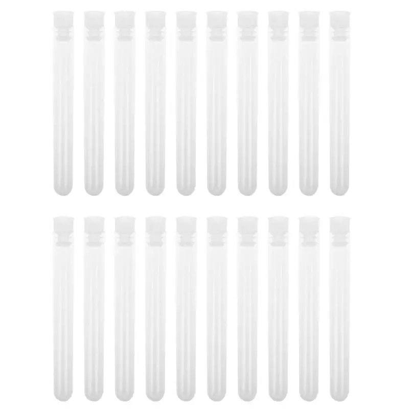 

50Pcs Clear Centrifuge Tubes Set with Anti-leaking Cap for Student Teacher School Experiment 12 x 100 mm