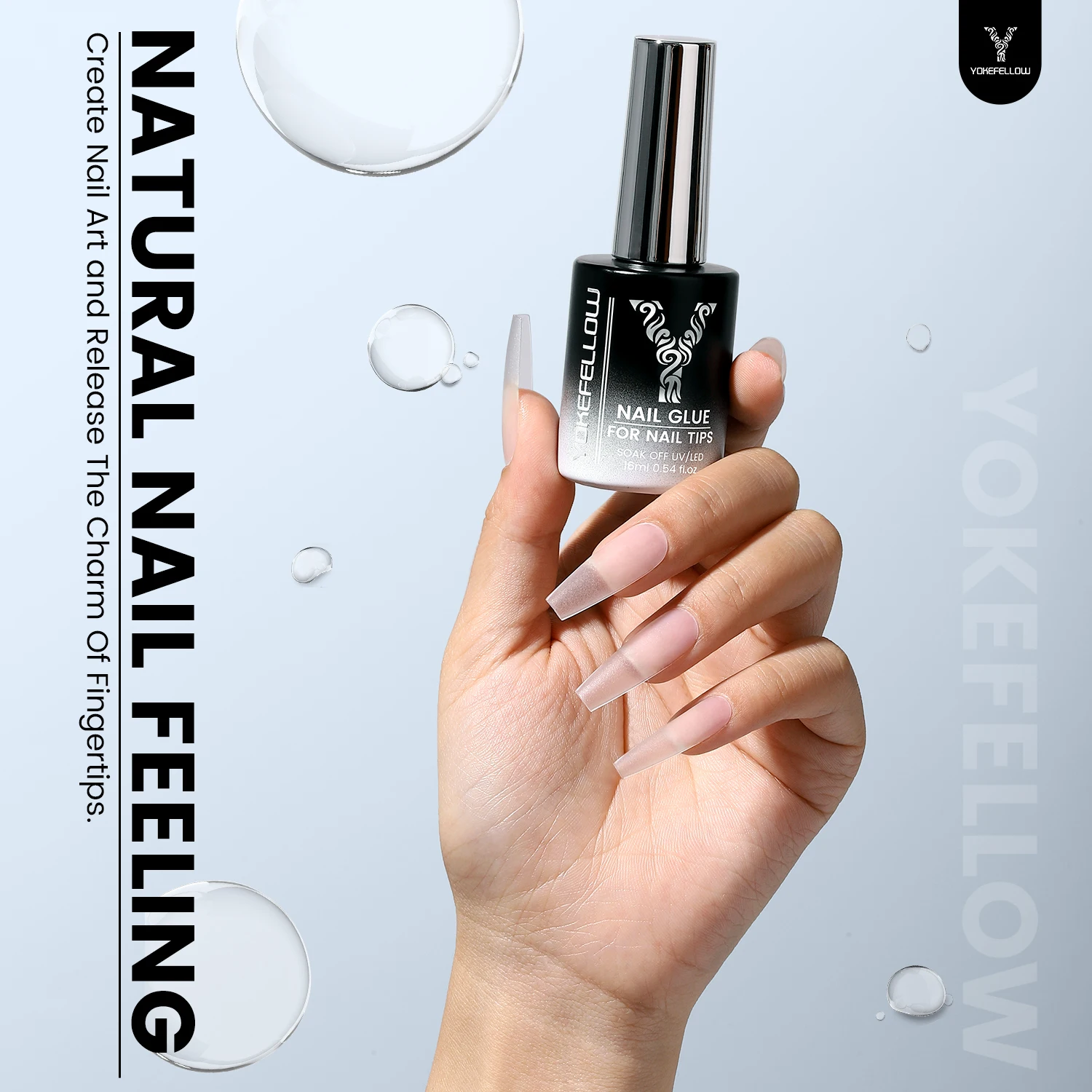 Фото YOKEFELLOW 16ML 6IN1 Суперсильный клей для ногтей для кончиков ногтей Гель для накладных ногтей Акриловые ногти УФ-гель с функцией длительной адгезии №4