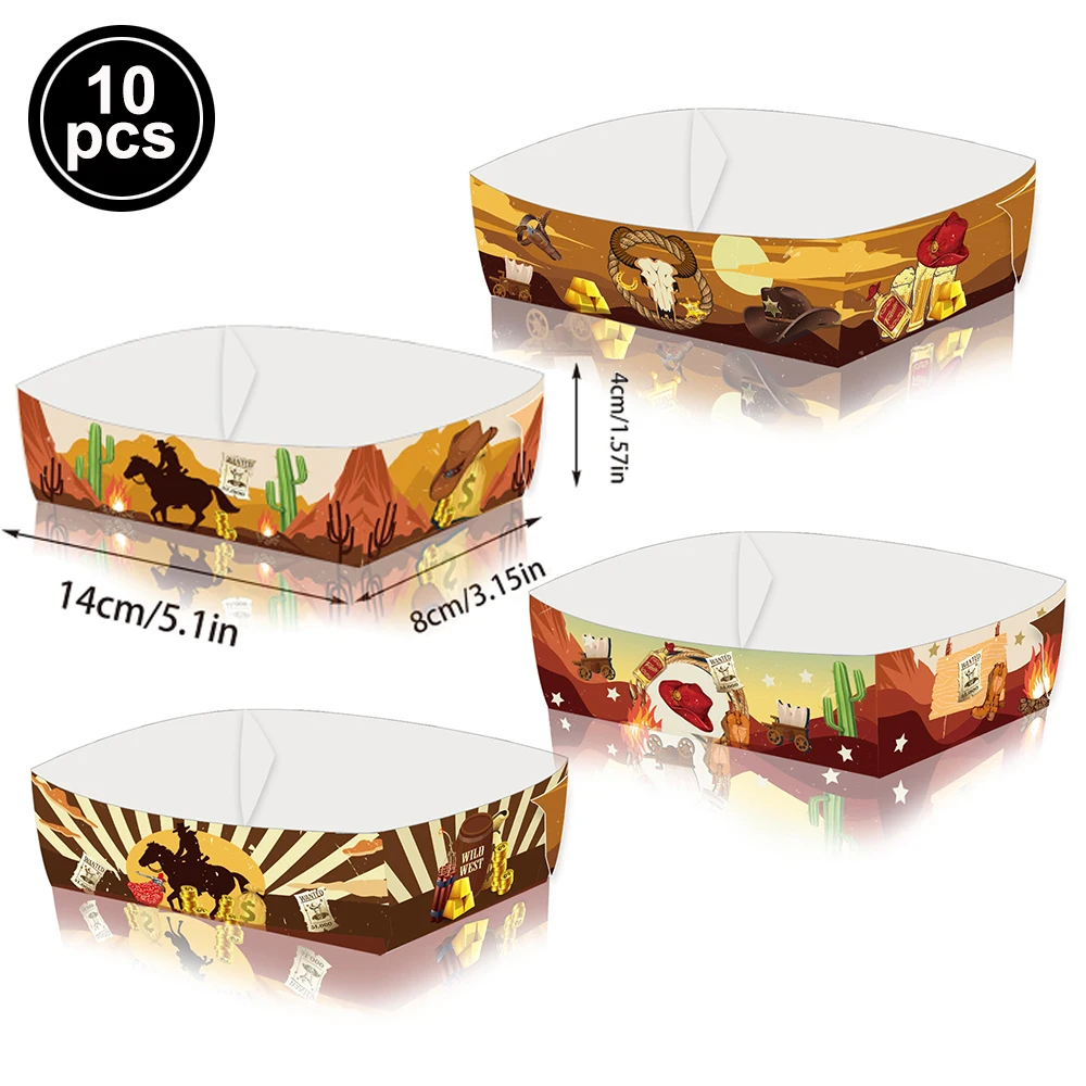 

Ковбойские коробки для попкорна, 10 шт.