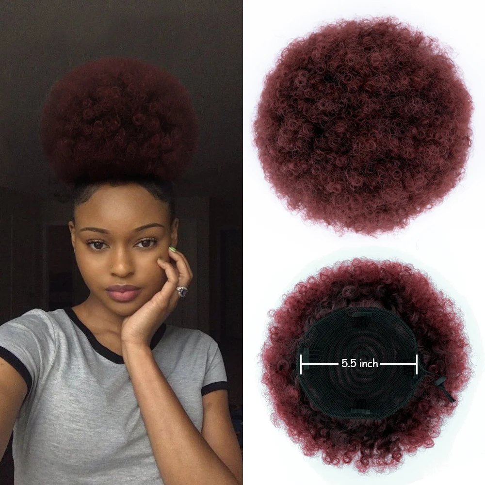 Афро-пушистый хвост на шнурке короткий курчавый вьющийся афро-хвост