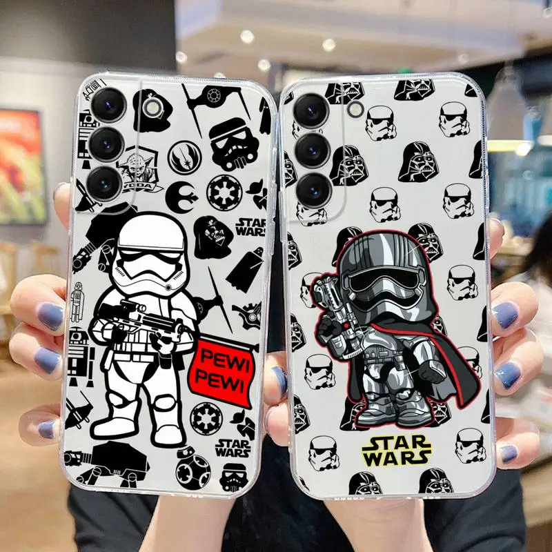 

Cartoon Movie Star Wars Art Phone Case For Samsung Galaxy S22 S21 Ultra S20 S30 FE S8 S9 S10 5G Plus Lite Soft Transparent Cover
