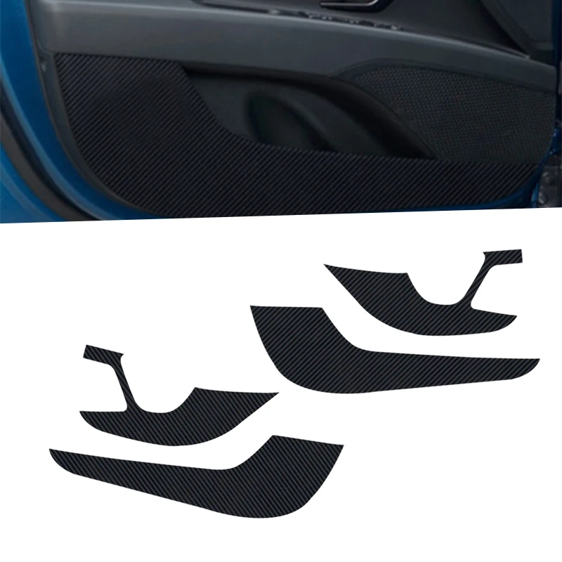 

4Pcs Inner Front Rear Left Right Door Panel Anti-Kick Sticker Protection Carbon Fiber Style Fit for Hyundai Elantra 2022 2021