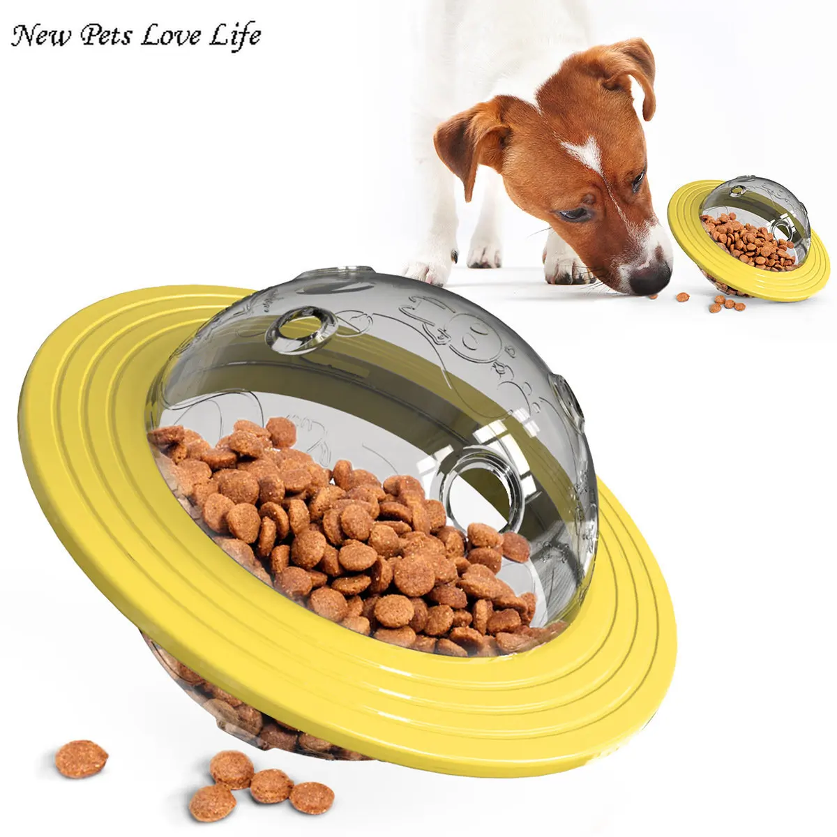 

Interactive Dog Cat Food Treat Ball Bowl Toy Funny Pet Shaking Leakage Food Container Puppy Cat Slow Feed Pet Tumbler Toys