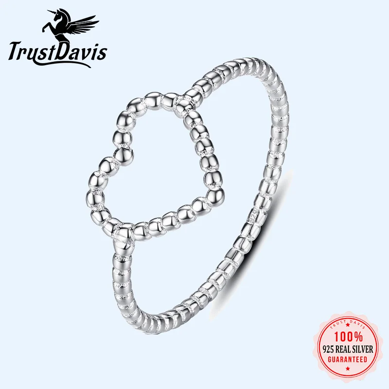 

Женское кольцо из серебра 925 пробы с полым сердцем, размеры 6, 7, 8