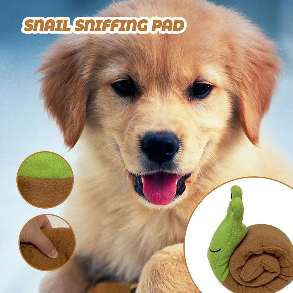 

Dog Snuffle Snail Toy Puppy Rocking Plush Chew Toys for Stress Release Game Sniffing Pad Interactive Feed Game Home Accessories