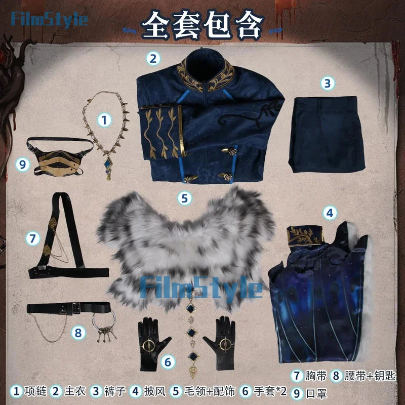 FilmStyle Identity V Alva Lorenz Pustelnik Косплей Костюм Cos Game Аниме Вечеринка Униформа Хэллоуин