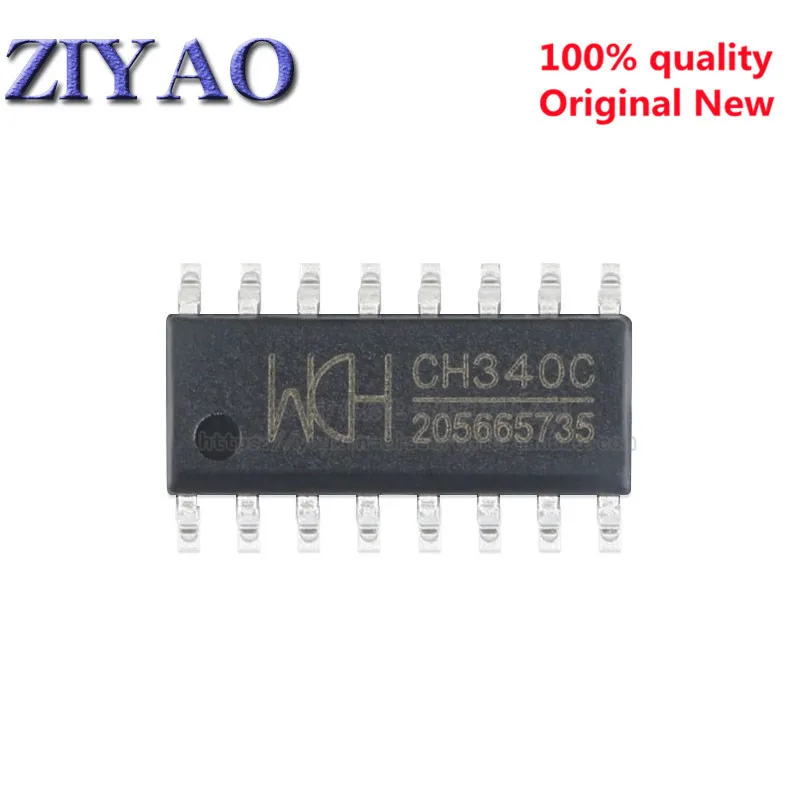 5 шт./лот 100% Новый оригинальный CH340C SOP SMD USB для интерфейса UART