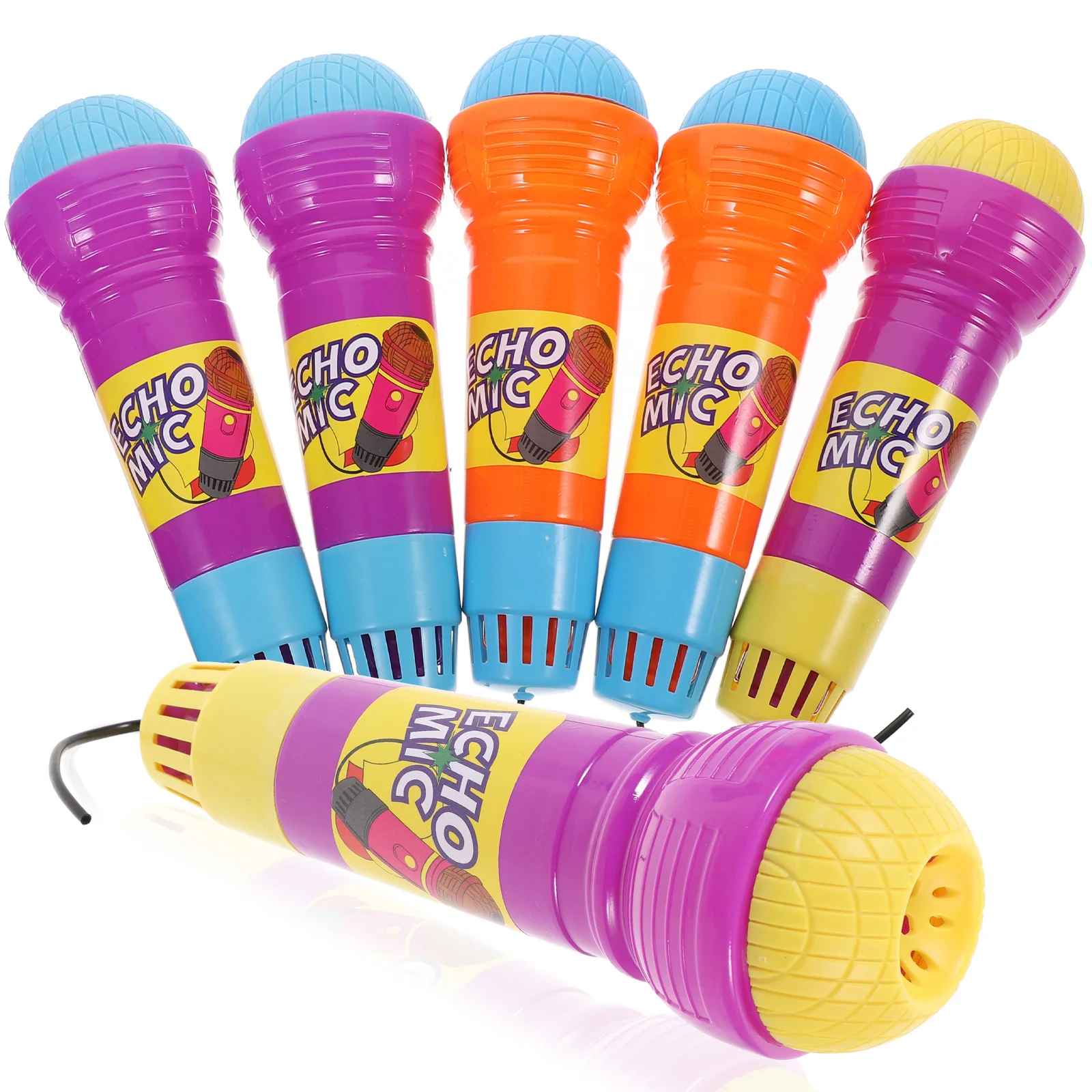 

6pcs Echo Microphone Toy Voice Amplifying Microphone Toy with Party Favor for Kids Children