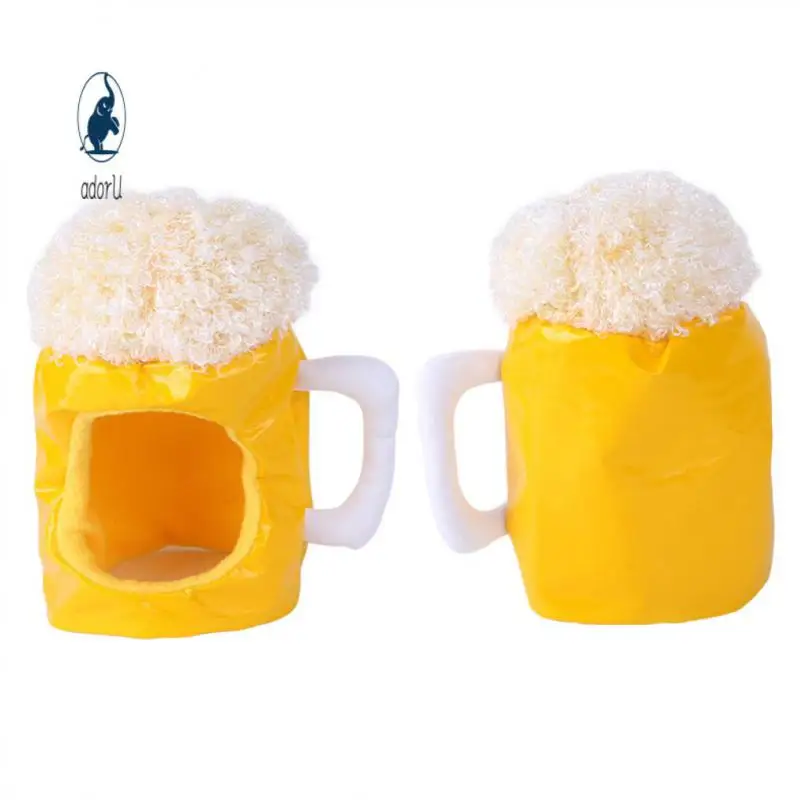 

Durable Beer Cap Soft Polyester Fiber Soft Headgear Soft Comfortable Unique Shape Dress Up Headdress Pet Supplies Care Skin