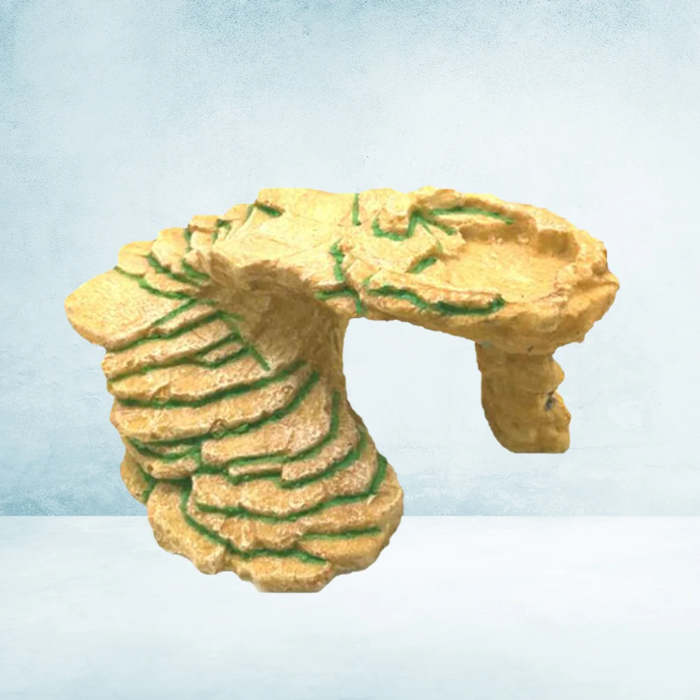 

1PC Turtle Hideout Reptile Decorative Resin Basking Rocks Hiding Cave for Aquarium Fish Tank Climbing