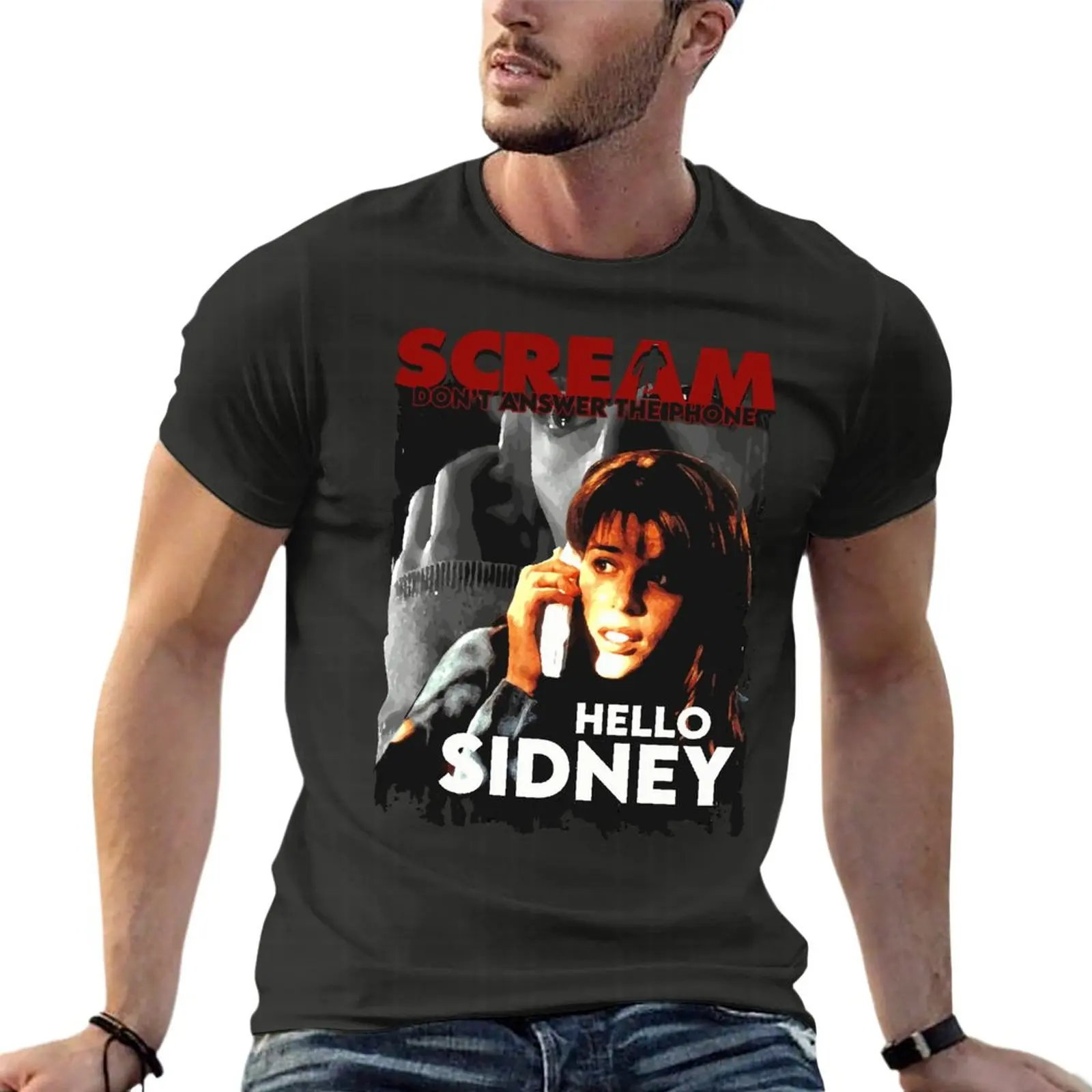 

Scream White - Sidney Prescott Neve Campbell Oversize T-Shirt Fashion Men'S Clothes 100% Cotton Streetwear Large Size Top Tee