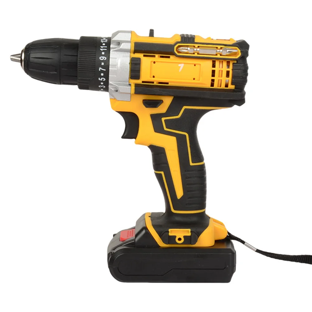 Аккумуляторная дрель 21 В 3/8 дюйма бесключевой патрон литиевая электрическая