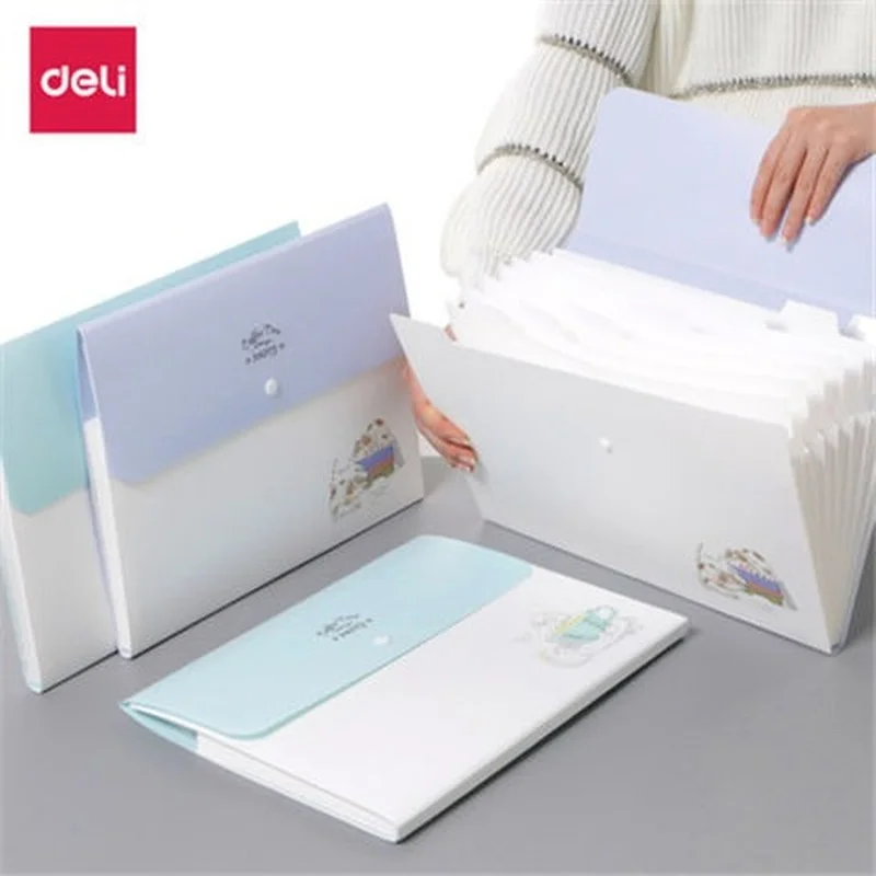 

A4 organ folder multi-layer insert student with paper classification information book bag office storage expanding-file-folder