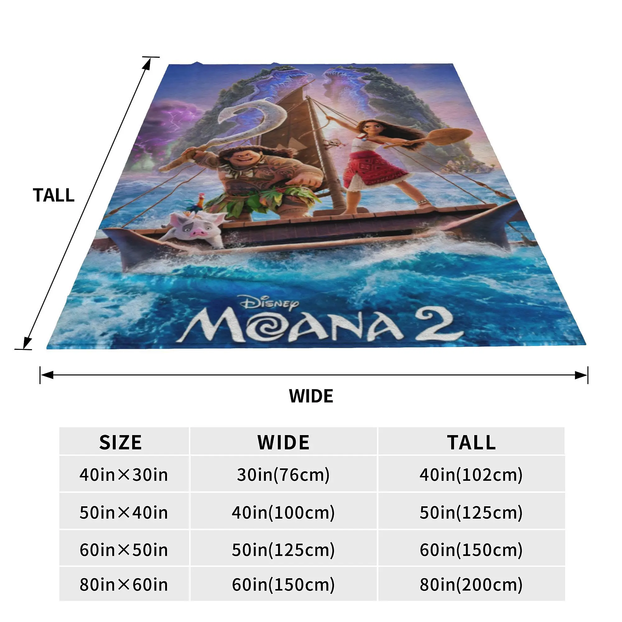 Moana 2 Maui Pua Heihei новое флисовое одеяло для приключений мультяшные одеяла дивана