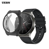uebn tpu soft full screen protector cover shell edge frame for huawei watch gt 2 pro strap band gt2 pro protective bumper case