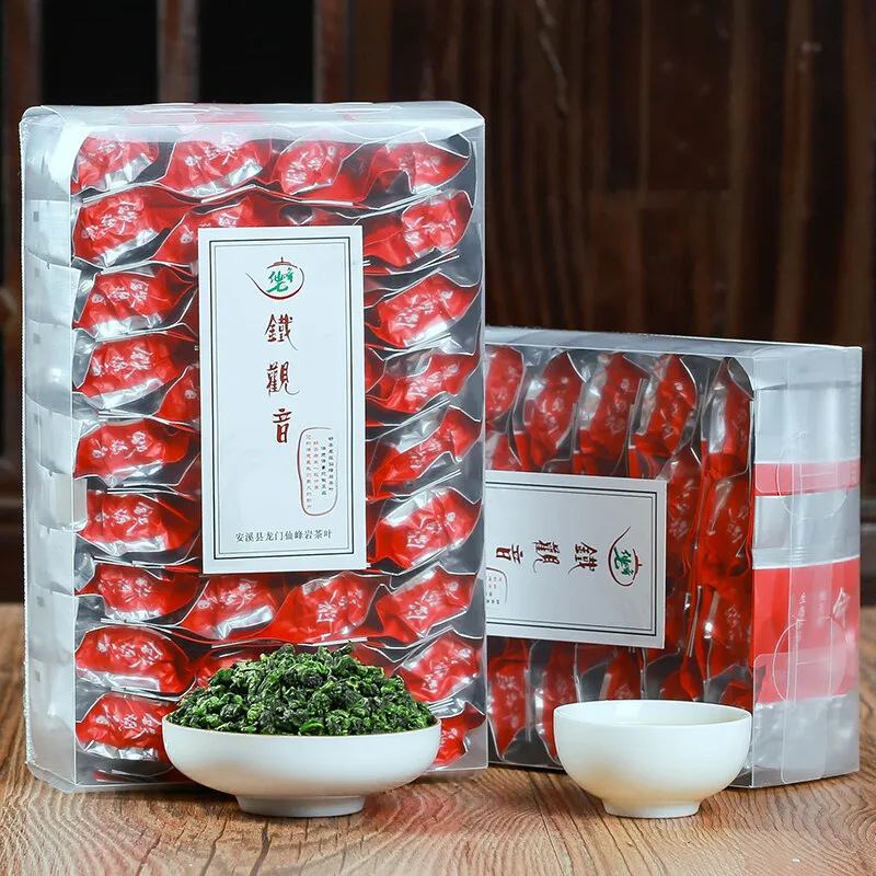 

Fujian high quality Tieguanyin oolong tea organic green tea fragrance PVC package gift bag