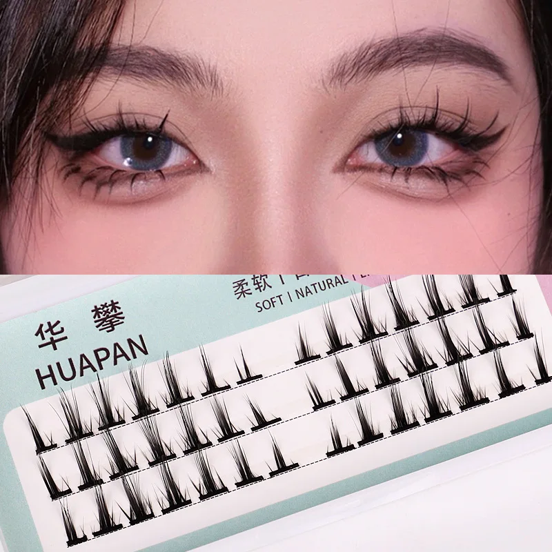 

New Little Devil Cos False Eyelashes Natural Simulation Grafting Single Cluster Thick Curling Eyelash Makeup Beauty Tools YZL1