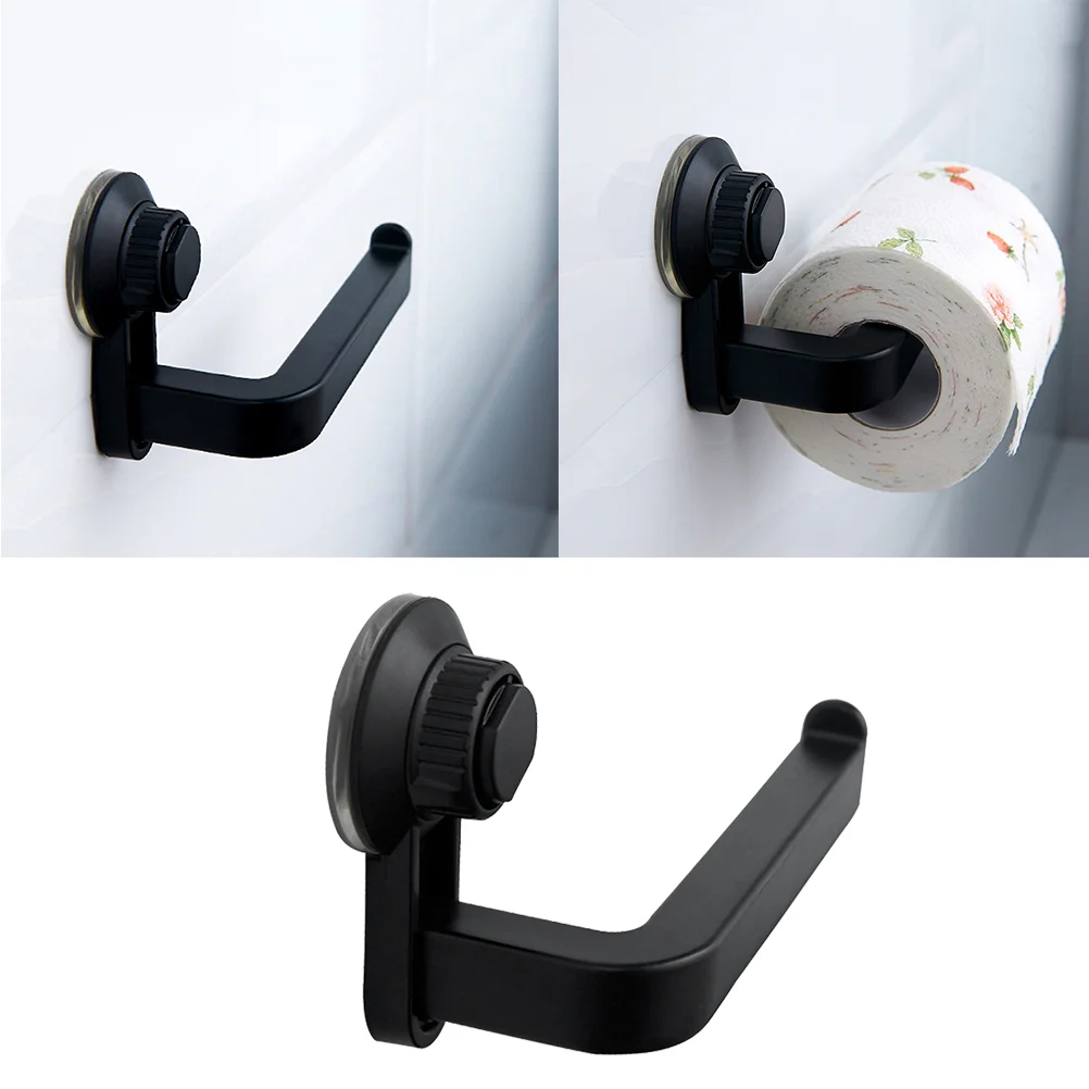 

Paper Holder Toilet Roll Tissue Towel Wall Dispenser Rack Black Wipes Storage Shelf Holders Bathroom Wet Retro Matte Mounted