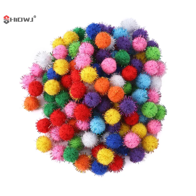 200 шт./партия разноцветные пушистые Помпоны-шарики