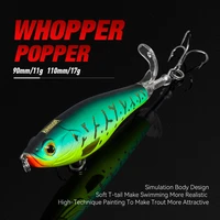 kingdom propeller topwater fishing lures 9cm 11cm floating artificial baits hard plopper soft rotating tail fishing tackle