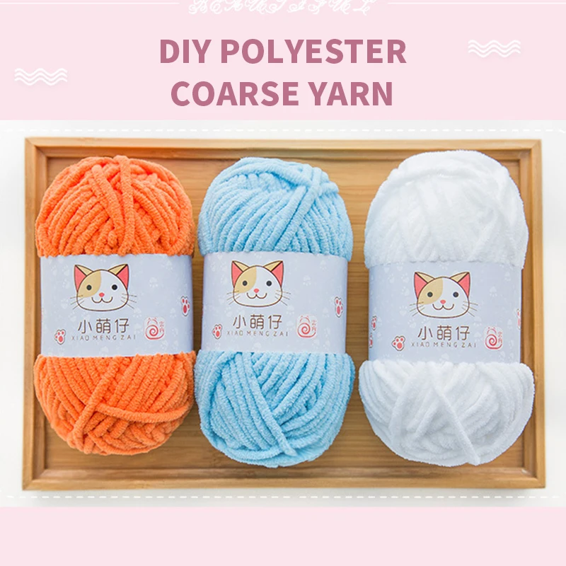 

Rabbit Angel 31 Colors 50g DIY Polyester Coarse Yarn 3.5mm 1 Strands 60 Meters Soft Thick Thread Crochet Cotton Yarn Blanket