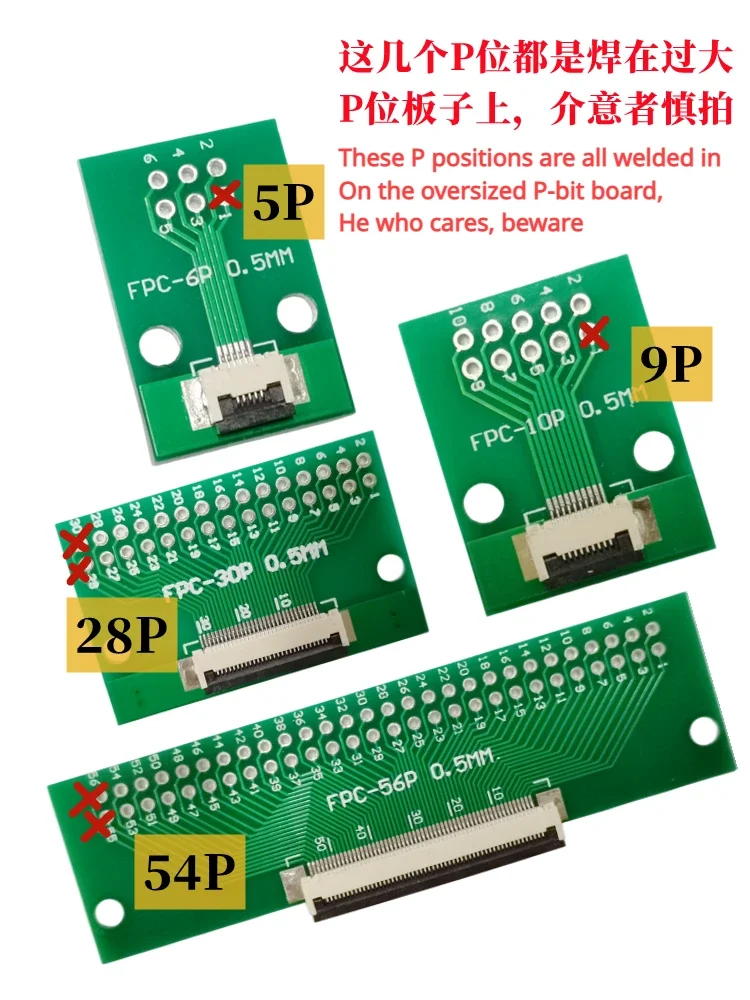 Плата адаптера FFC/FPC составляет от 0 5 до 2 54 мм и вставляется в 5/9/15/18/22/28/32/36/42/45/54p.