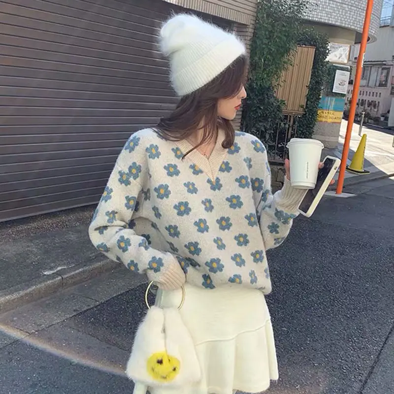 

Толстое бархатное пальто, новинка осень-зима, милый свободный милый Простой Модный трендовый Однотонный свитер в ленивом стиле