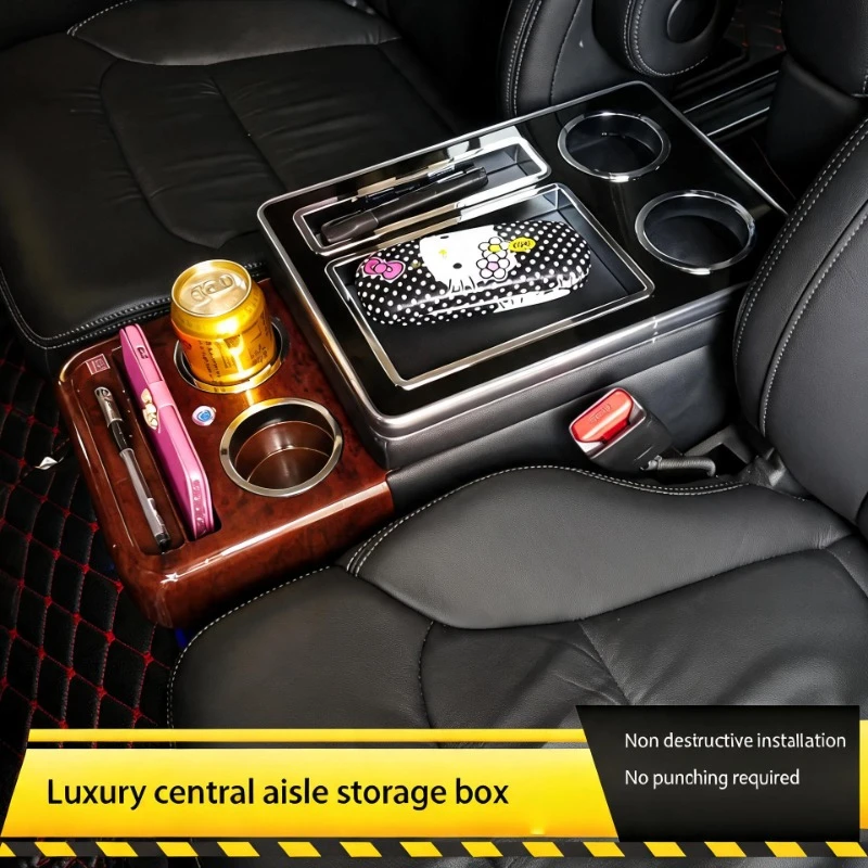 Фото Подлокотник для Toyota Overlord Estima Previa Previa 30 - 50 Series, комплект ящиков для хранения в переднем ряду с перилами. №2