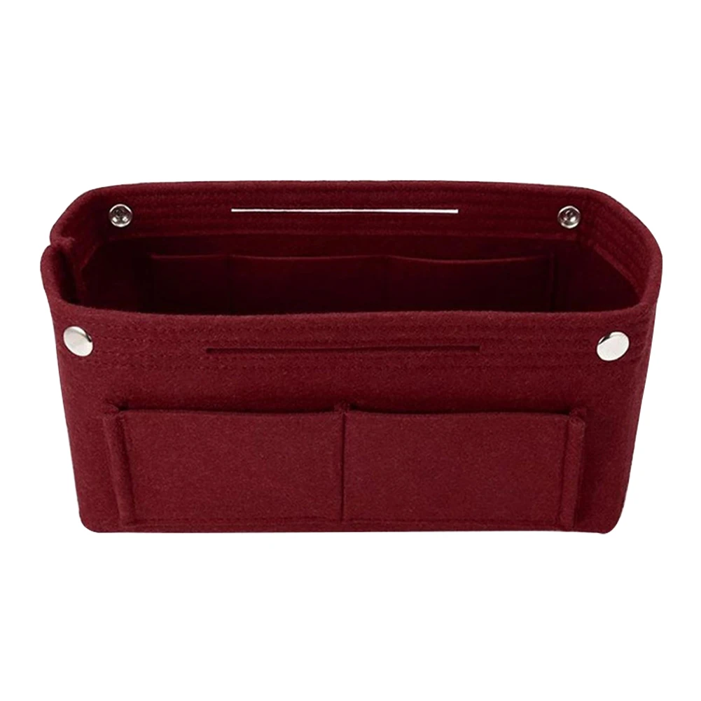 

Insert Purse Large Capacity Compartments Multipurpose Felt Liner Storage Cosmetic Pouch Stationery Soft Organizer Bag Travel