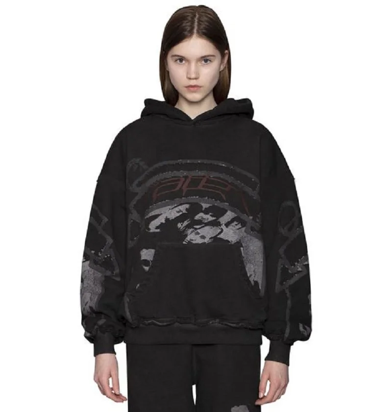 

Y2K Vintage Gothic Dark Print Hoodie Fashion Pullover Long Sleeve Hoodies Sweatshirt 2023 EMO Grunge clothing Harajuku Street