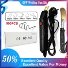 Сварочный аппарат 100 Вт, термостеплер, Электрический паяльник, комплект для ремонта бампера автомобиля, Ремонтный аппарат из ПВХ и пластика, инструменты для гаража