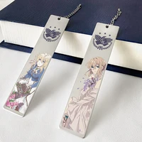 anime violet evergarden stainless steel bookmark creative bookmarks 2192 stationery accessories