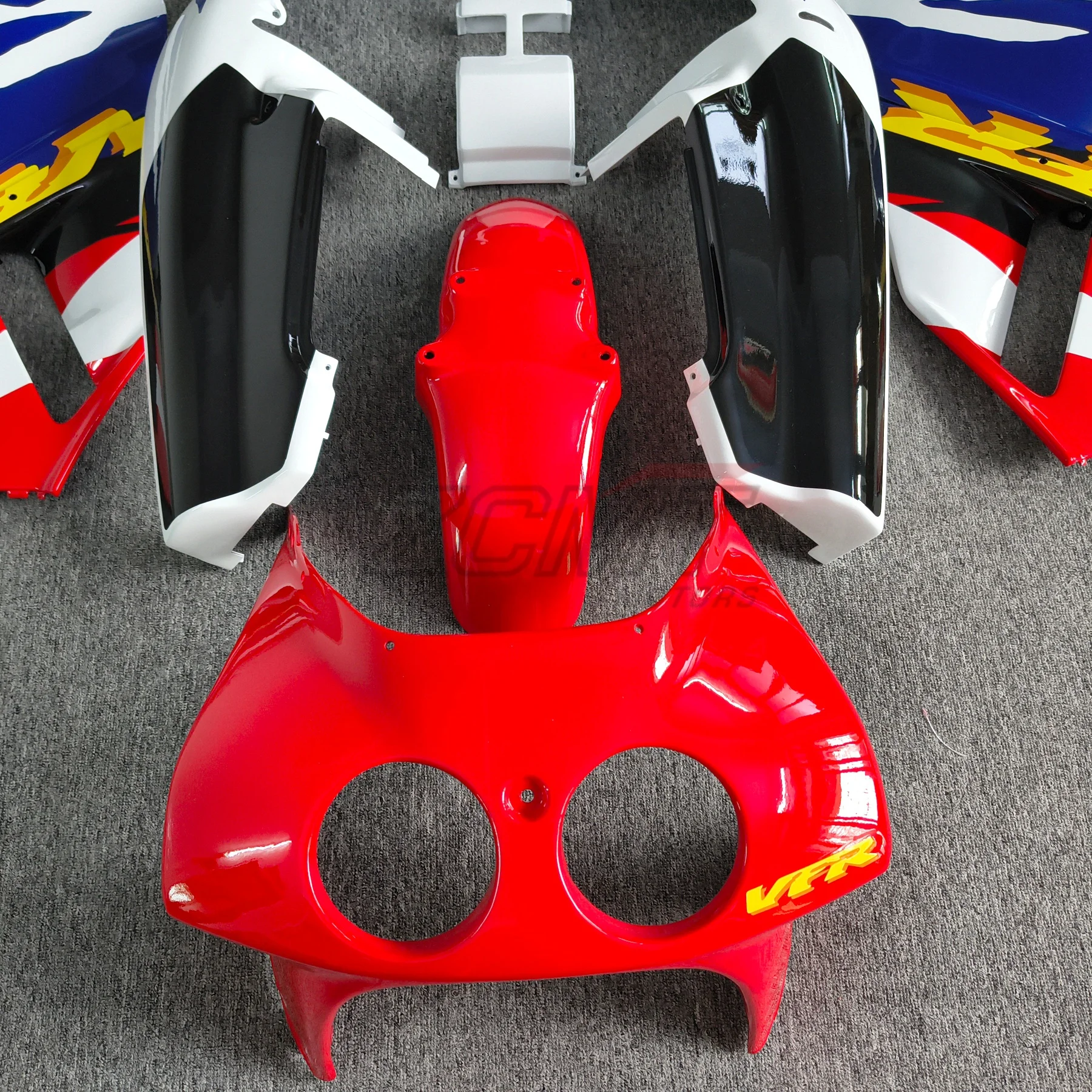 Фото НОВЫЙ Комплект обтекателей ABS для HONDA Repsol Red Blue VFR400R NC24 VFR400 R V4 VFR400RR RVF 87 88 VFR 400 R RR RVF400R 400R CC 1987 1988 №1