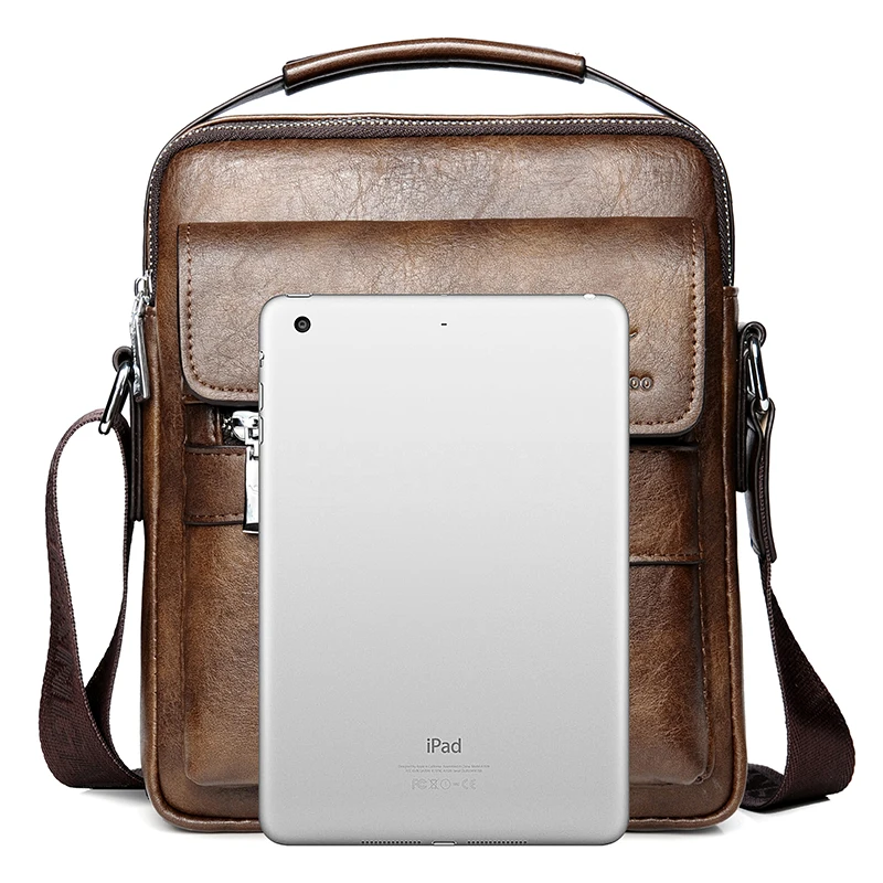 Luxury Brand Men Sling Bag Leather Side Shoulder Bag For Men Husband Gift Business Messenger Crossbody Bag Male Handbag