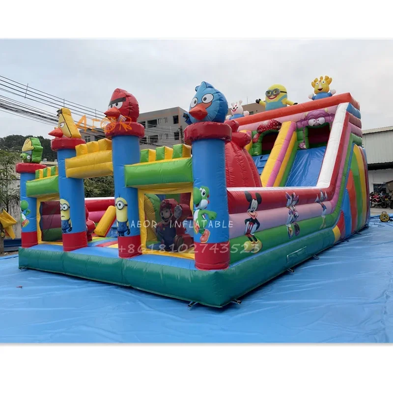 Надувной замок-батут в виде джунглей